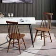 thumbnail image 1 of Duhome Dining Chairs Set of 2 with Solid Wood Slat Back Farmhouse Dining Room Chair for Kitchen Windsor Chair Walnut, 1 of 7