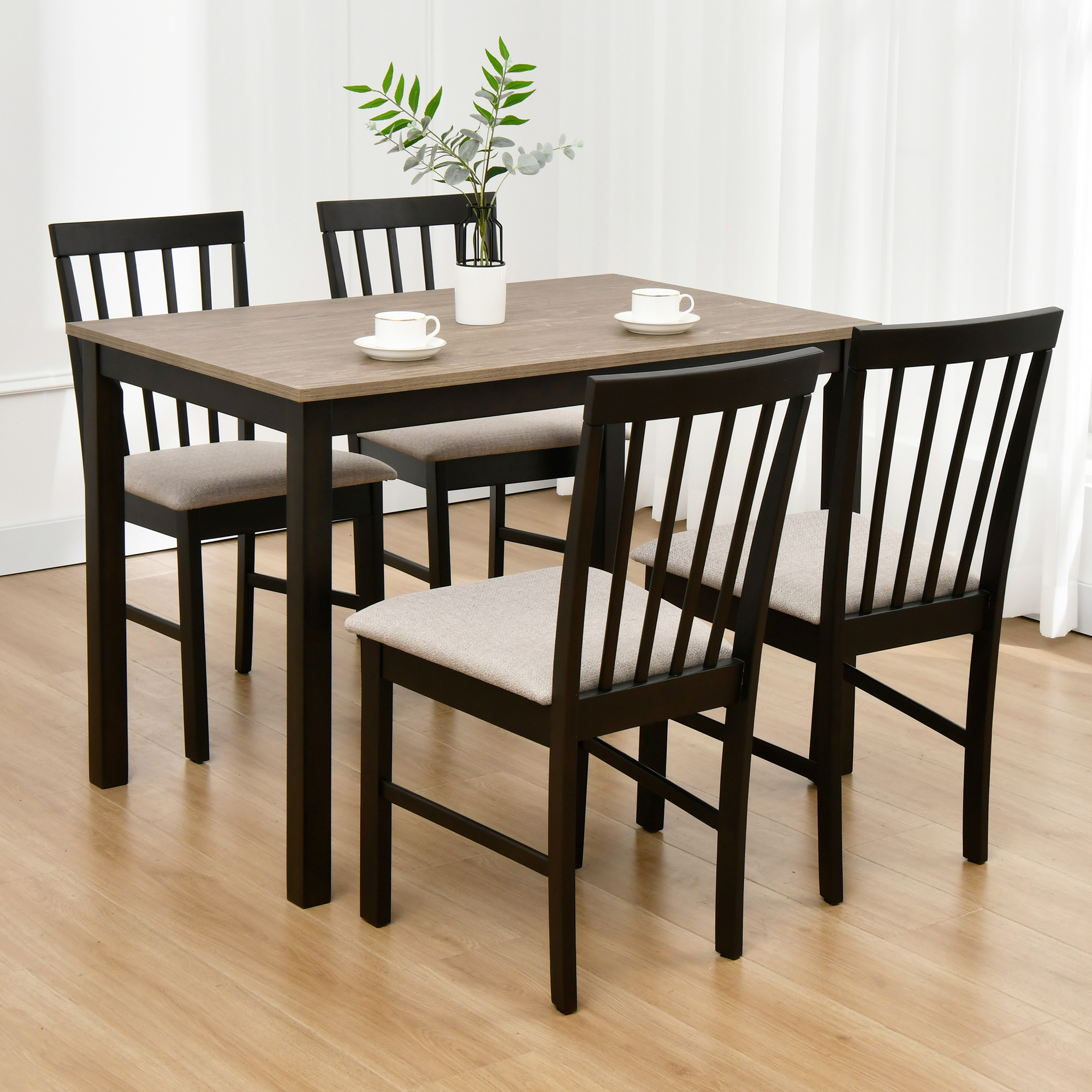 Angel Line 5Piece Lindsey Dining Set, Black