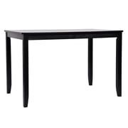 Duhome Dining Table Kitchen Dining Table Solid Wood Rectangular Table for Kitchen Dining Room Livingroom Restaurant, Black