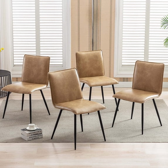 Duhome Elegant Lifestyle Modern Faux Leather Dining Chairs Set of 4 ...