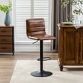 thumbnail image 1 of Duhome Elegant Lifestyle Modern Faux Leather Swivel Adjustable Barstools Hydraulic Counter Stools Yellowish Brown, 1 of 6