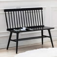 thumbnail image 1 of Duhome Entryway Bench, Black Dining Bench with Spindle Back Farmhouse Bench Wood Bench Windsor Bench for Foyer Porch Living Room, 1 of 8