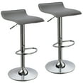 thumbnail image 1 of Duhome Faux Leather Bar Stools Set of 2, Adjustable Barstools with Low Back, Modern Bar Chairs Gray, 1 of 8