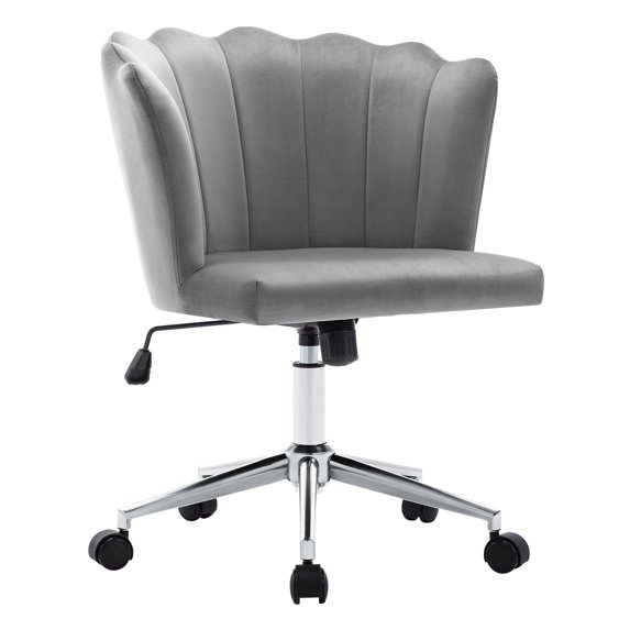 Duhome Home Office Chair Task Chair Velvet Swivel Gray 1 Pcs