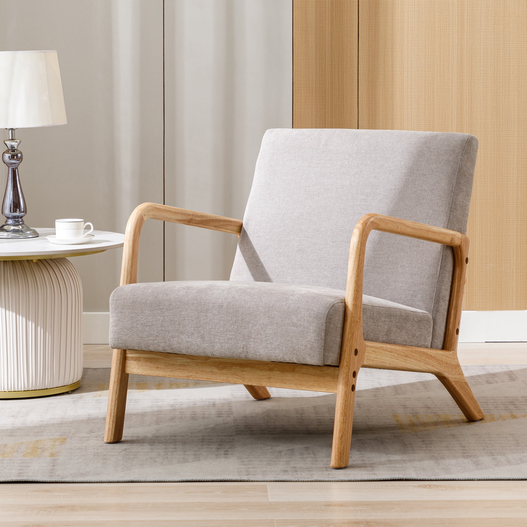 Duhome Mid Century Modern Accent Chair with Solid Wood Frame