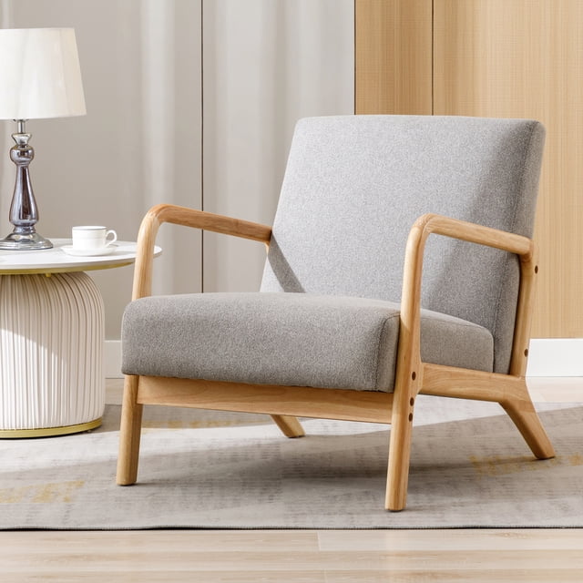 Duhome Mid Century Modern Accent Chair with Solid Wood Frame ...