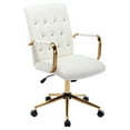 thumbnail image 1 of Duhome Office Chair Desk Chairs with Arms Adjustable Computer Chair Swivel Faux Leather Task Chair White, 1 of 8