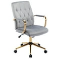 thumbnail image 1 of Duhome Office Chair Desk Chairs with Arms Adjustable Computer Chair Swivel Velvet Task Chair Gray, 1 of 8