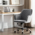 thumbnail image 1 of Duhome Office Chair Velvet Desk Chair with Armrests Adjustable Computer Chair Rolling Chair for Teens Home Office Bedroom Desk Chair, Gray, 1 of 8
