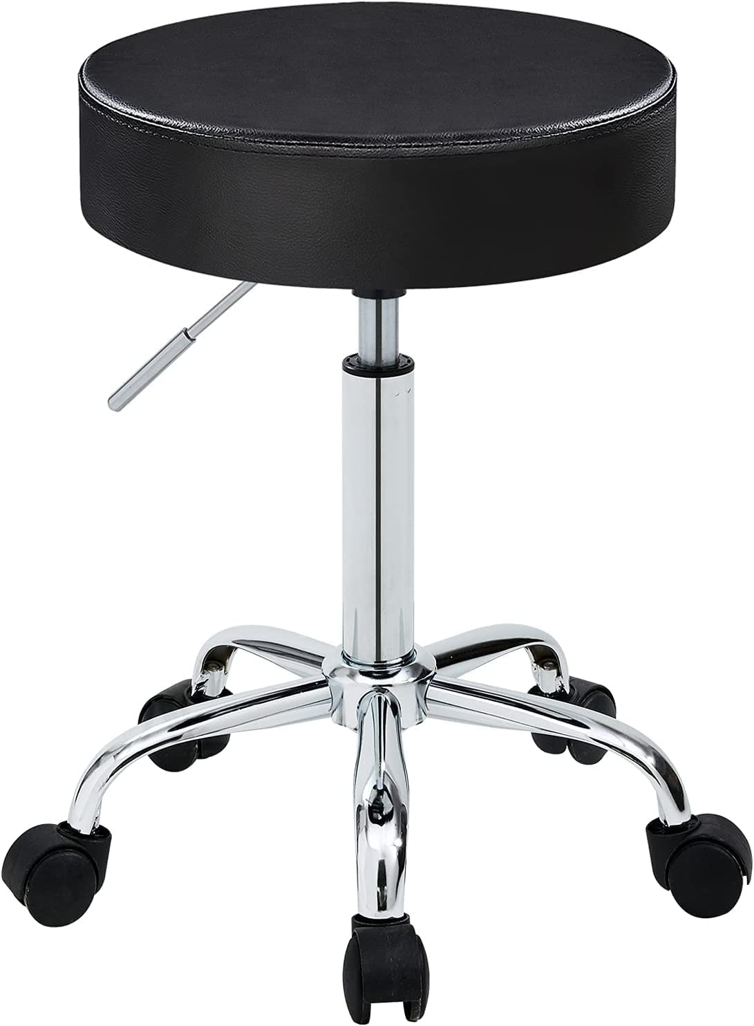 Duhome Rolling Stool, Adjustable Height Swivel Stool, PU Leather Seat ...