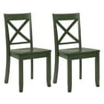 thumbnail image 1 of Duhome Solid Wood Dining Chair Set of 2, Cross Back Design, Comfortable and Durable for Dining Room,Green, 1 of 7