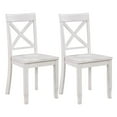 thumbnail image 1 of Duhome Solid Wood Dining Chair Set of 2, Cross Back Design, Comfortable and Durable for Dining Room,White, 1 of 7