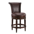 thumbnail image 1 of Duhome Solid Wood Swivel Barstool with High Backrest,Wrap-Around Footrest,Dark Walnut, 1 of 6