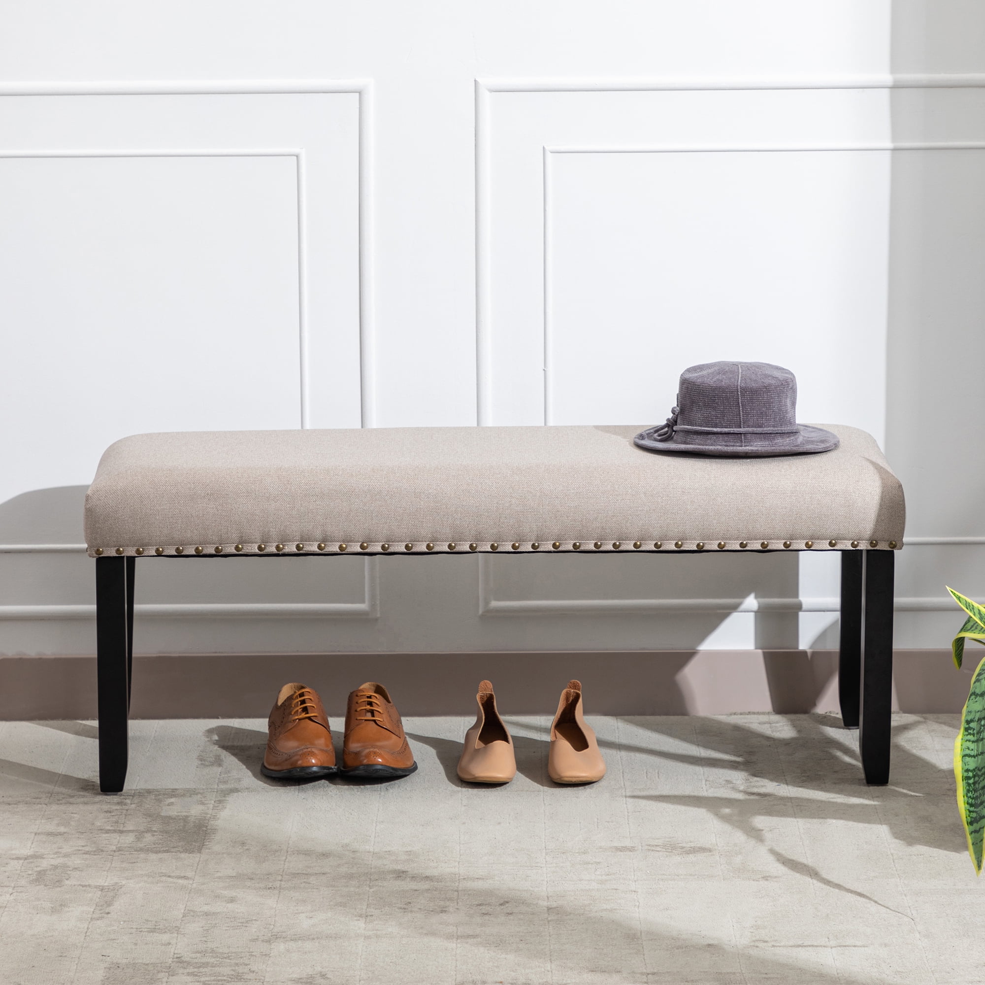 Bench with cheap nailhead trim