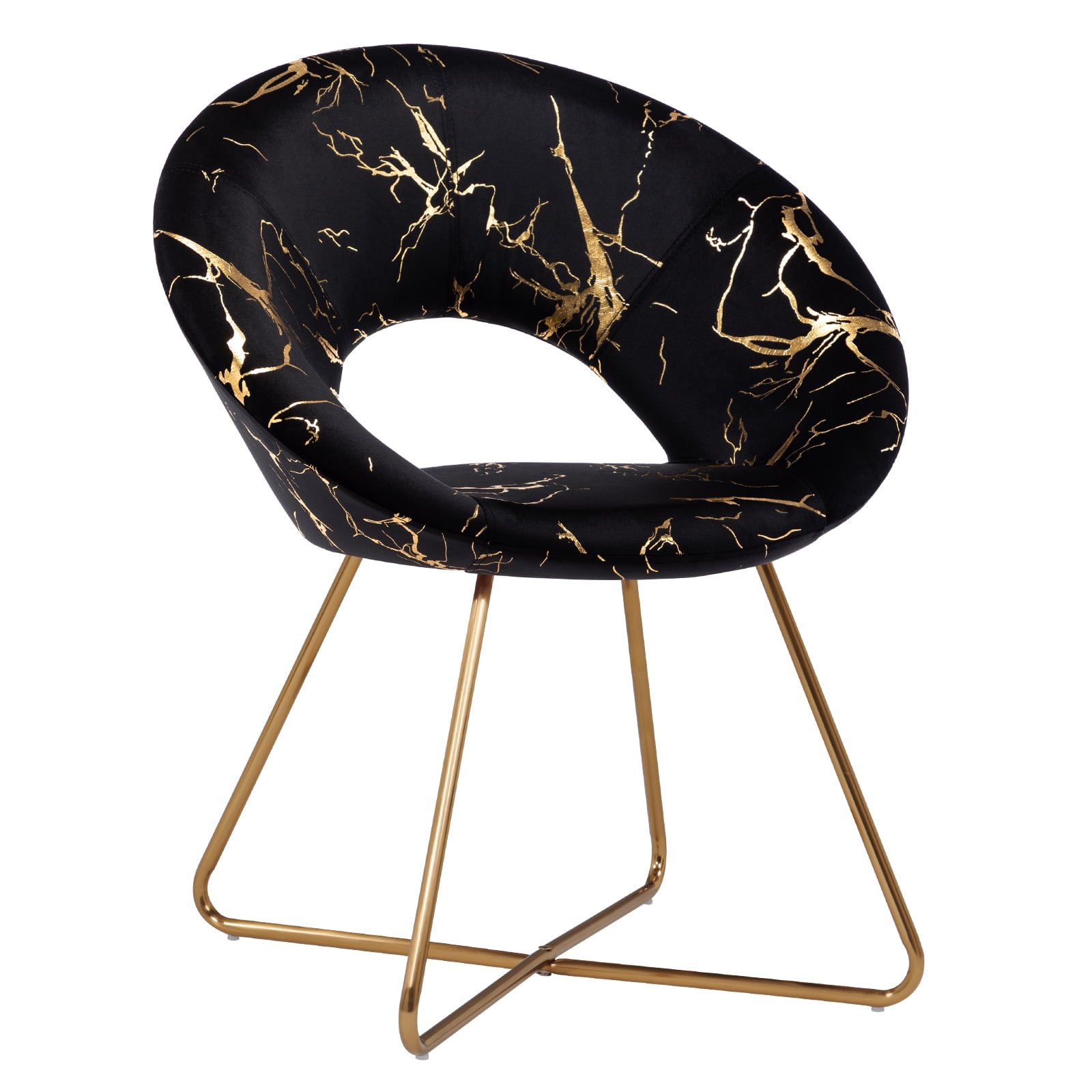 Duhome Contemporary Velvet Accent Chair, Metal Legs, Glam Vanity Desk