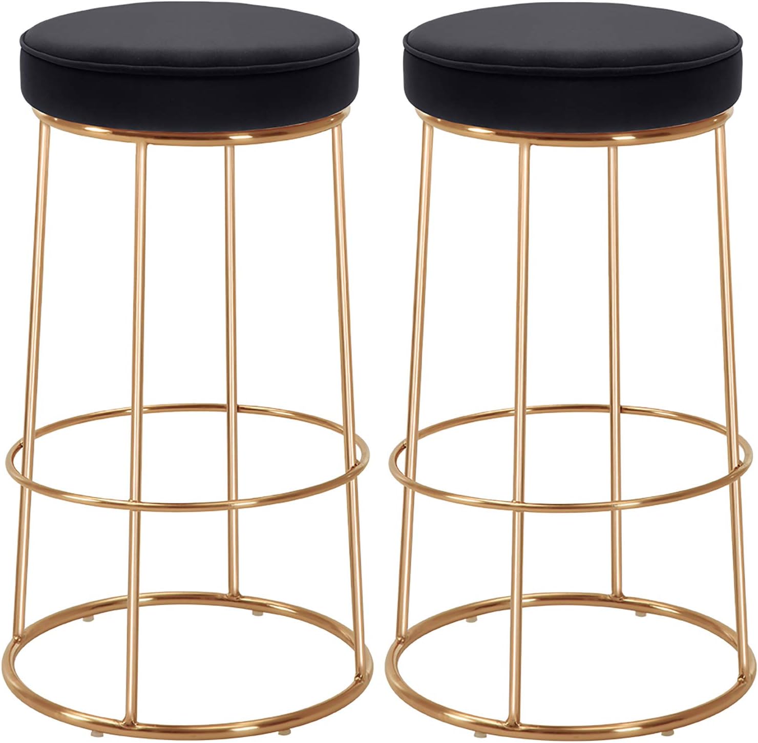 Duhome Velvet Bar Stools Set Of 2, Bar Stool Kitchen Stool, Modern