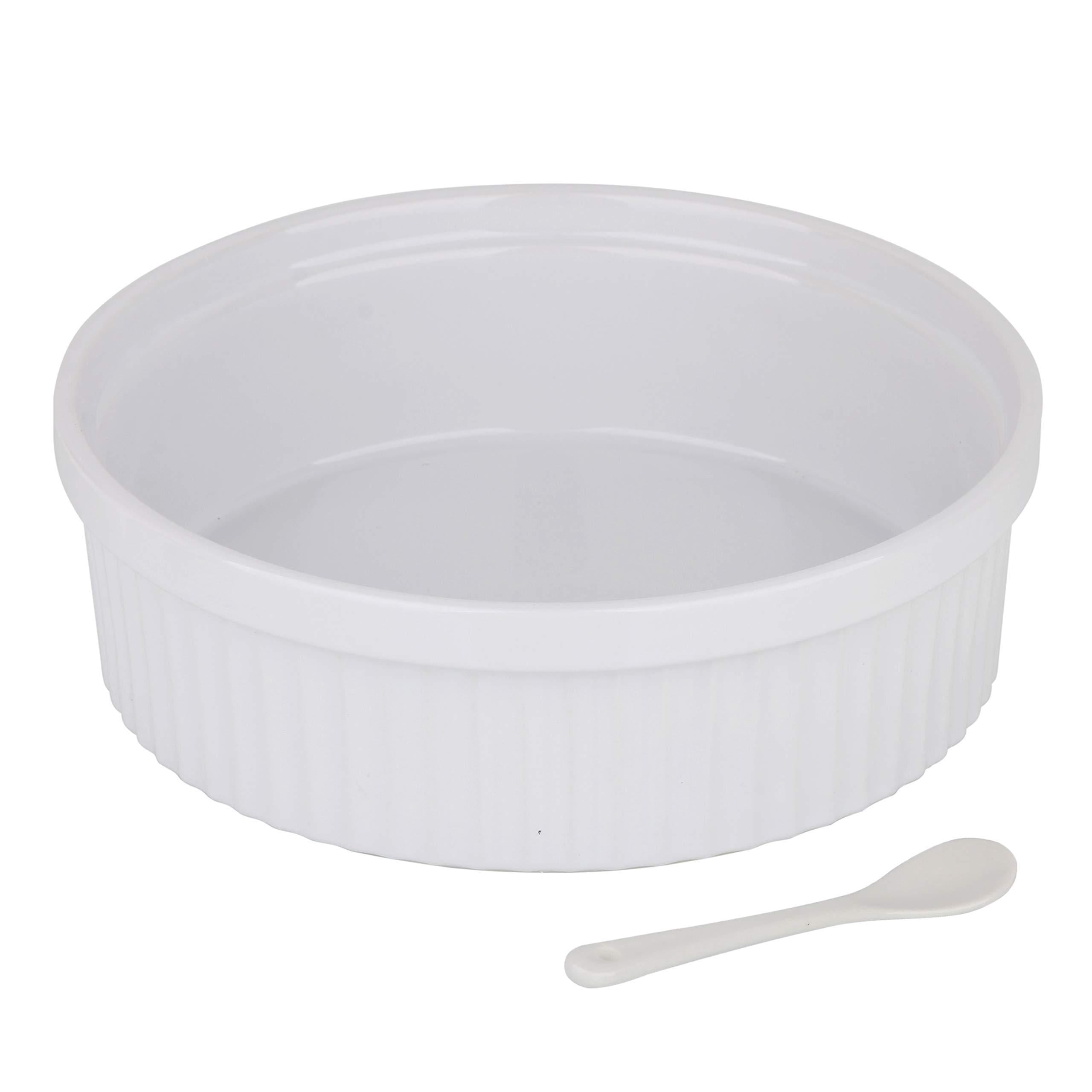 Porcelain Fluted Souffle Dish (1.5 Quart)