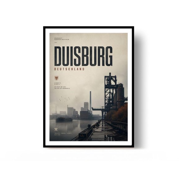 Duisburg Travel Print Germany Wall Decor