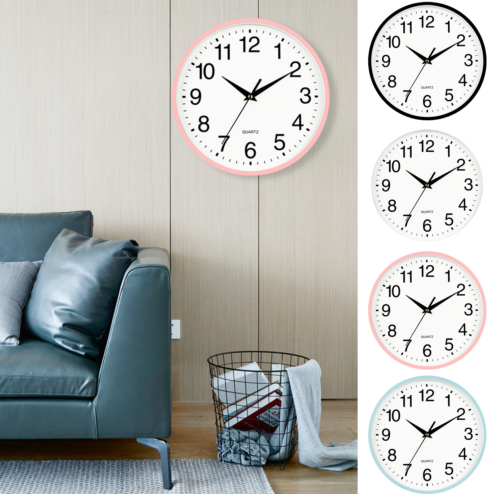 Duixinghas 10 Inch Wall Clock Silent Accurate Round Decorative Clock