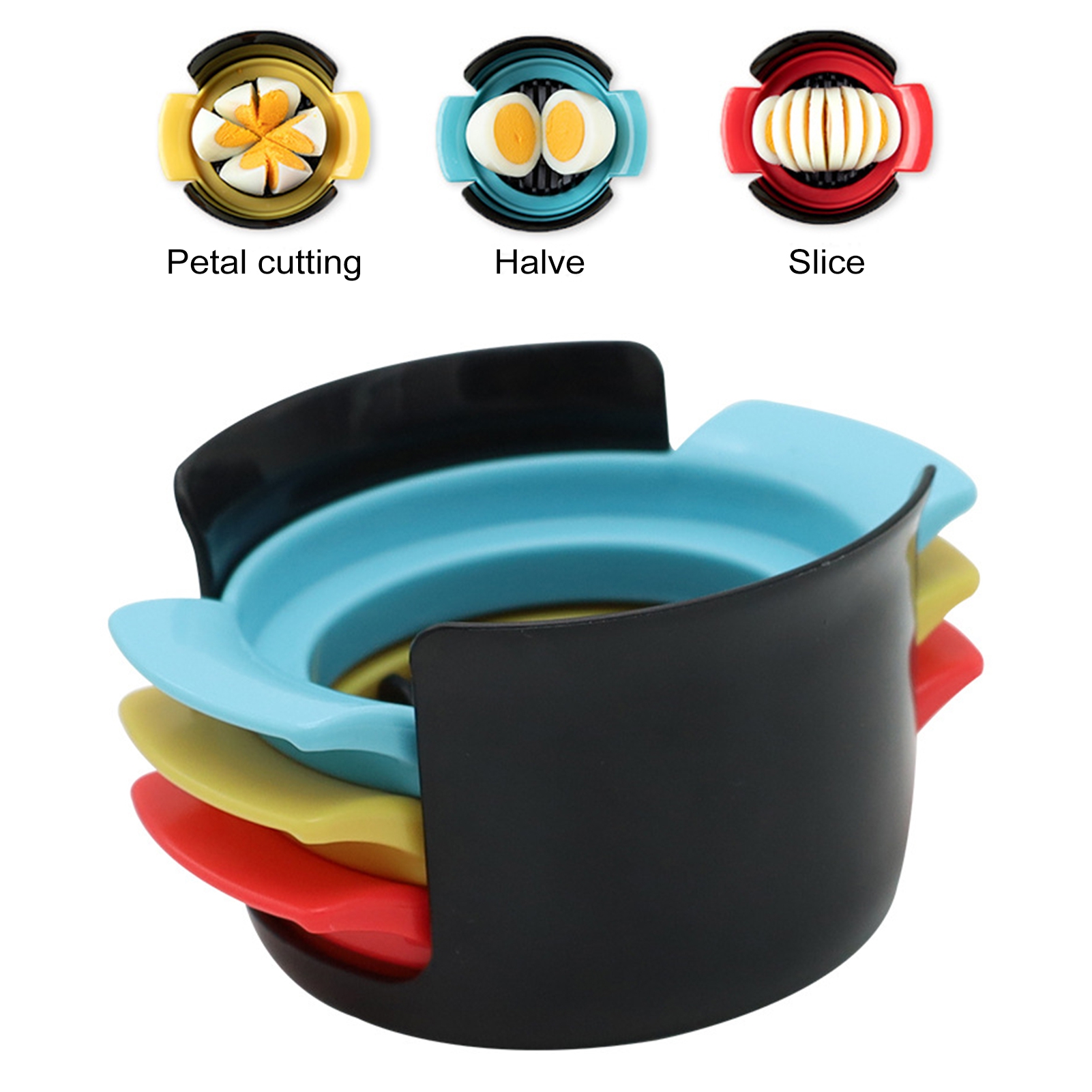 Duixinghas 3In1 Stainless Steel Egg Slicer Strawberry Mushroom Sandwich Salad Hard Boiled Eggs