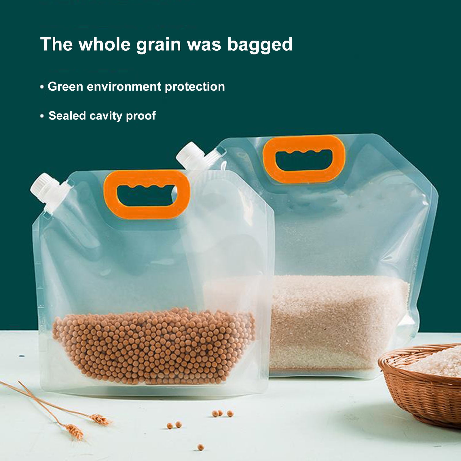 Duixinghas 7Pcs/Set Grain Storage Bag Transparent Food Rice Millet