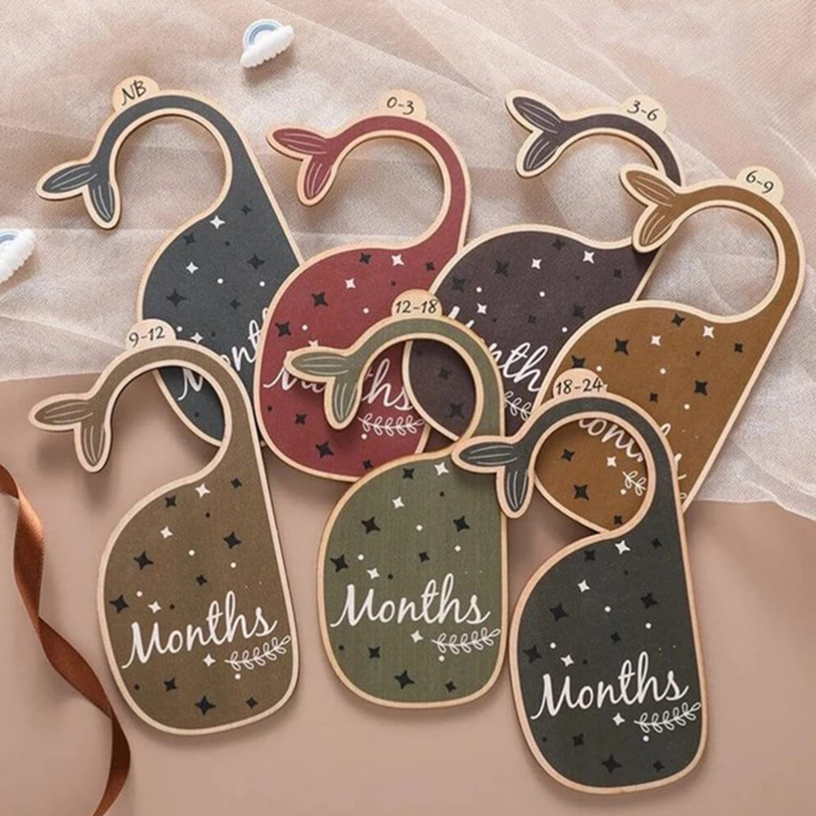 Duixinghas Baby Clothing Size Dividers 7pcs Baby Closet Divider Whale