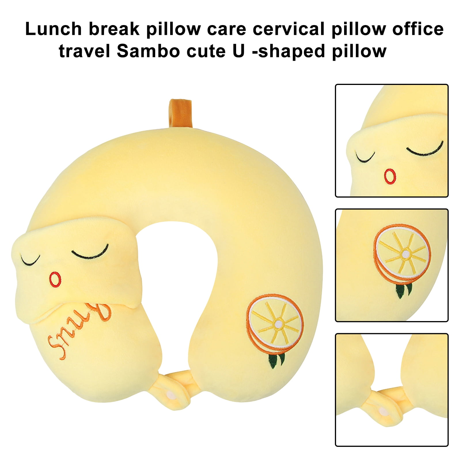 WALSER Neck Roll with Hood Graffiti, Neck Support-Children, Travel Pillow- Car, Neck Pillow-Travel, Neck Support Pillow, Neck Cushion blue