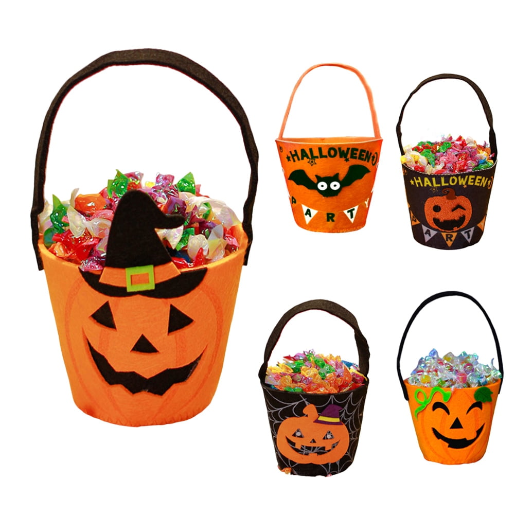 Duixinghas Halloween Gift Bag Halloween Candy Bag with Bat Pumpkin