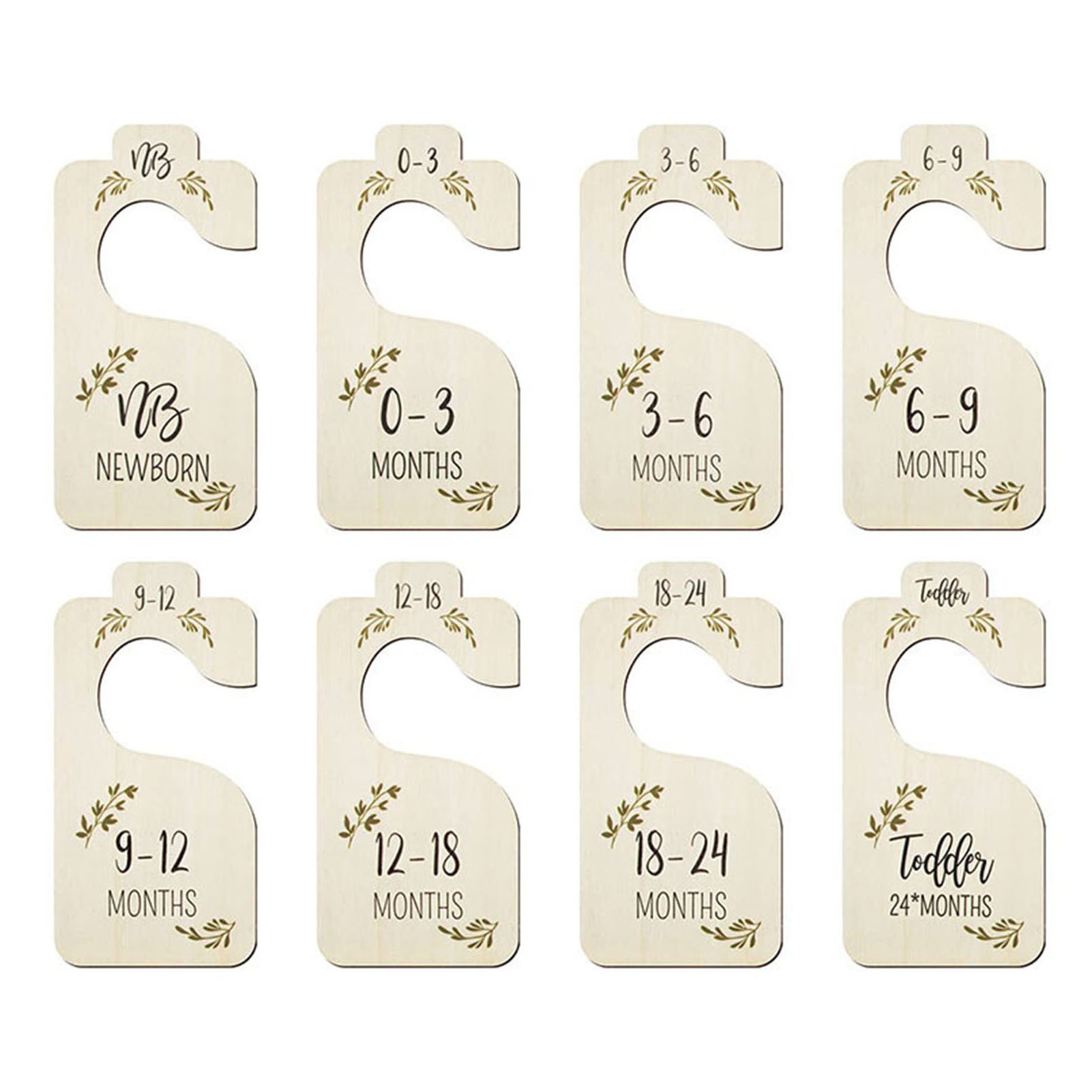 Duixinghas Nursery Wardrobe Dividers 8pcs/set Wooden Baby Closet