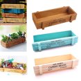 thumbnail image 1 of Duixinghas Rectangle Wooden Plant Pot Vintage Decoration Wood Landscape Flower Succulent Container, 1 of 8