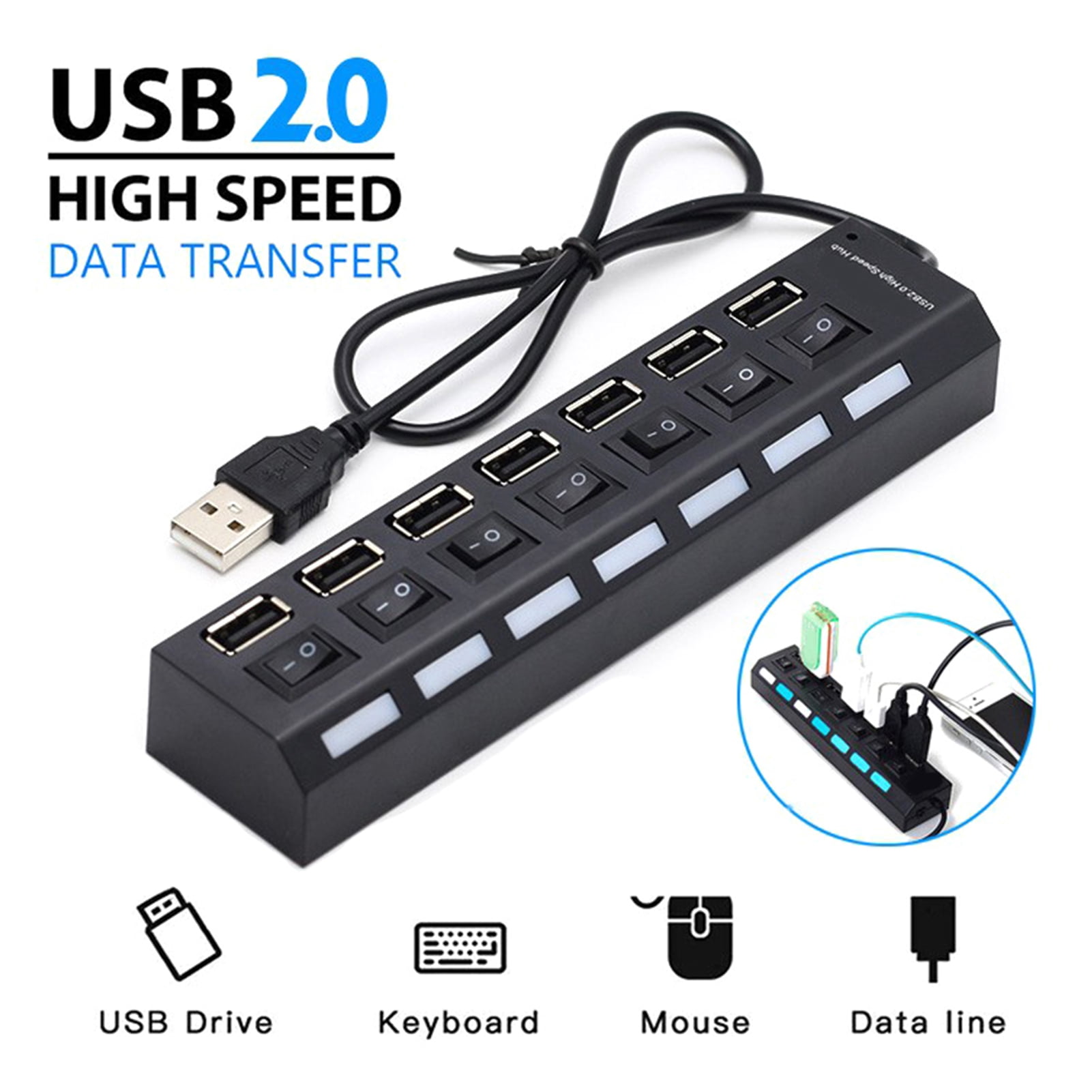 Usb Computer Interface Duixinghas USB Hub Portable High Speed Multiple Interfaces Keyboard ...
