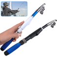 thumbnail image 1 of Dujiujun 1.3/1.5/1.7M Short Telescopic Fishing Rod Anti-slip Handle Ceramic Guide Ring Portable Heavy Duty Mini Travel Sea Fishing Pole Saltwater Fishing Accessories, 1 of 7