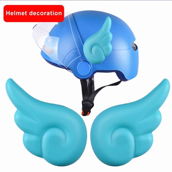 Dujiujun 1 Pair Motorcycle Helmet Wing Decoration Adhesive Universal Cycling Scooter Bicycle Motorbike Skateboarding Helmet Decorative Wing Helmet Accessories