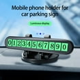 thumbnail image 1 of Dujiujun 1 Set Dashboard Car Phone Holder 360 Degrees Rotation Luminous Display Number Hidden Mode Temporary Parking Sign Stop Signs Hold Phones Multi Angles Night Light Car Phone Mount for Car, 1 of 8