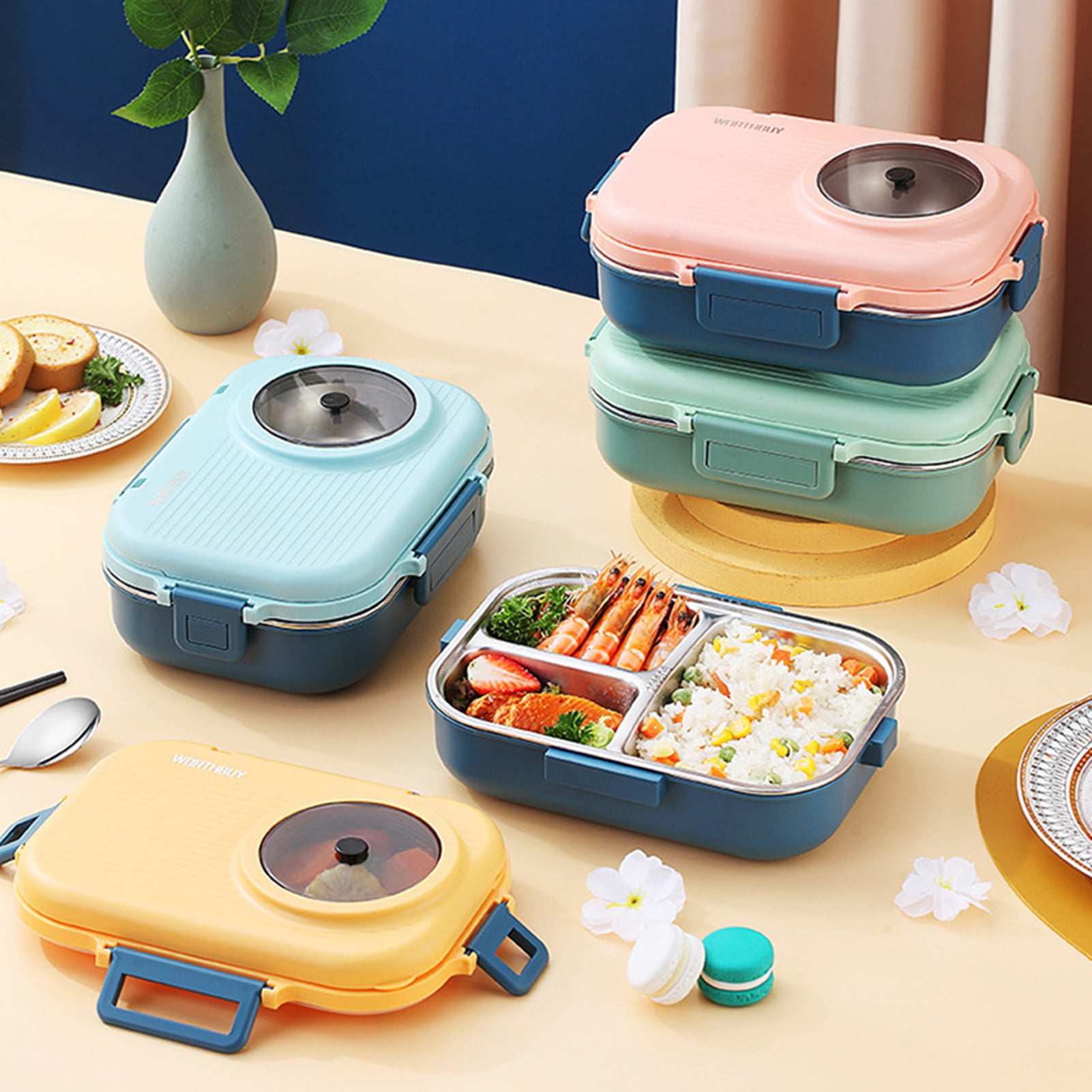Breakfast Container Child Dujiujun 1 Set Lunch Container Eco-friendly Leak-proof 304 Stainless ...