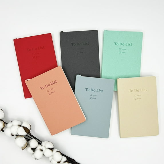Dujiujun A5 To-Do List Daily Planner Hardcover Elastic Band Ribbon Bookmark No Bleed Thick Paper Time Management Notebook Journal Dairy Student Supplies