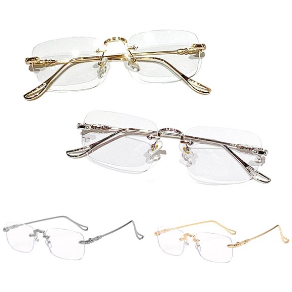 Dujiujun Blue Light Blocking Glasses Unisex Large Frame No Brim Clear View Strong Hinge Transparent Eye Protection Clear Bluelight Glasses Spectacles Eyewear