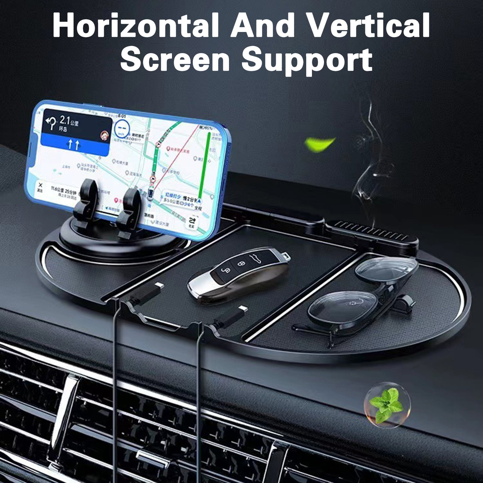 Dujiujun Car Phone Holder with Hidden Number Plate Anti Slip Car Phone