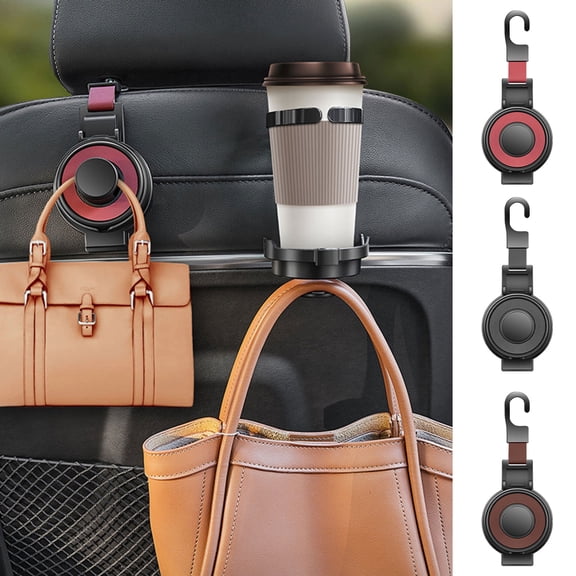 Dujiujun Car Seat Headrest Hook Storage Holder Organizer Multifunctional Strong Load-bearing Easy to Install Car Auto Storage Hanger