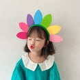thumbnail image 1 of Dujiujun Colorful Sun Flower Decor Headband Elastic Design Kids Hairband Christmas Makeup Daily Party Hair Accessories, 1 of 7
