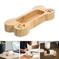 thumbnail image 1 of Dujiujun Desktop Business Card Holder Dog Bone Shape Curved Thick Wooden Stable Anti-slip Hospital Card Display Stand Office Card Organizer, 1 of 8