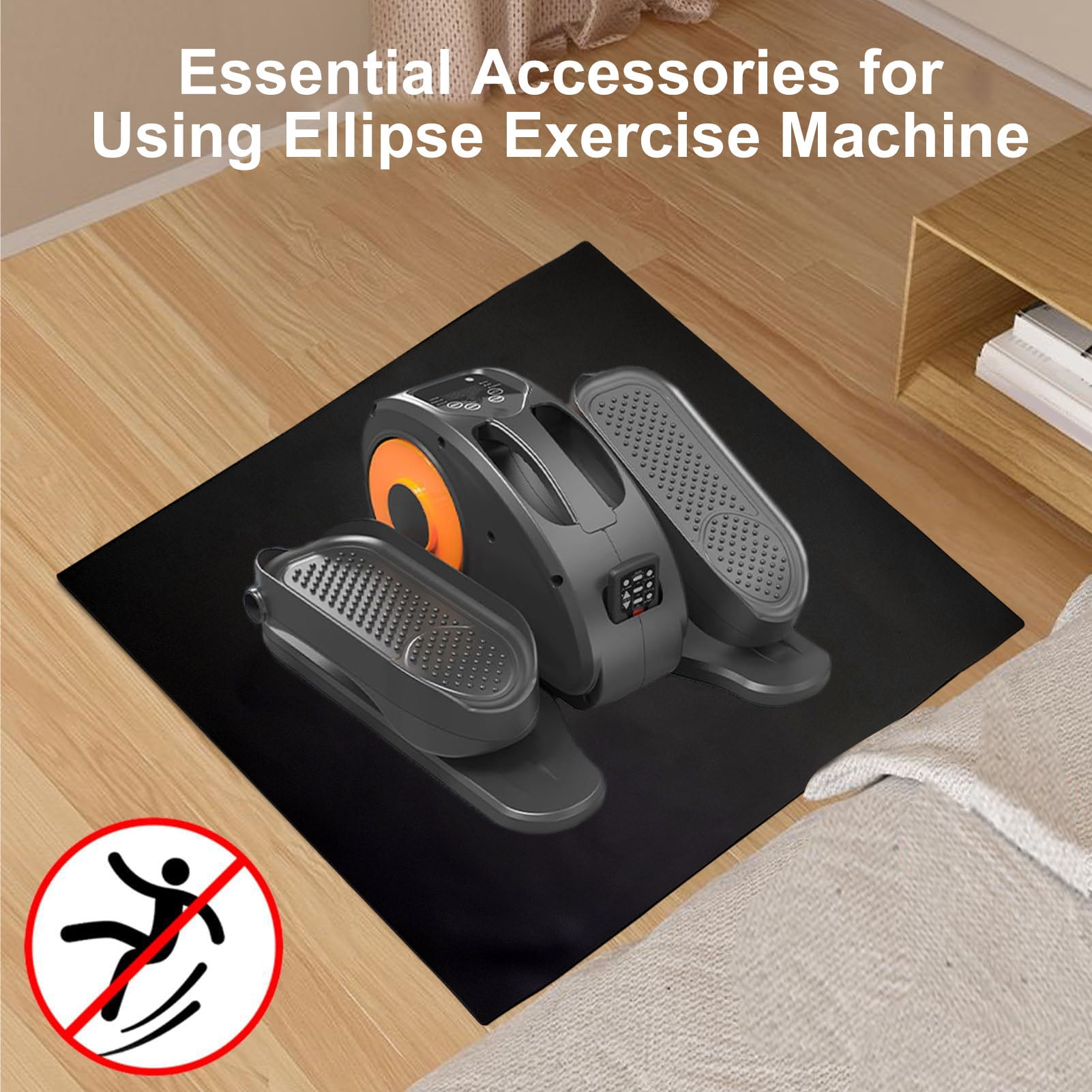 Ellipse Leg Exerciser Machine Non Slip Mat Under Desk Elliptical Peddler Floor Protection Mat Electric Seated Foot Pedal Exerciser Noise Reducing Anti slip Pad Walmart