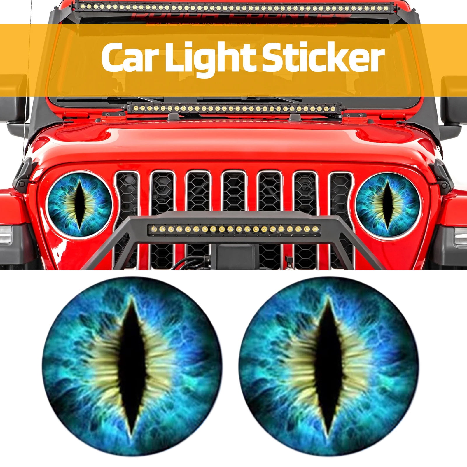 Dujiujun Eyes Headlight Decals Car Stickers Self Adhesive Strong ...