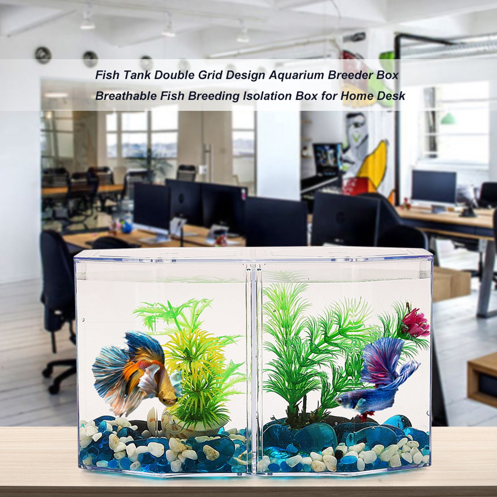 Dujiujun Fish Tank Double Grid Design Aquarium Breeder Box Breathable ...