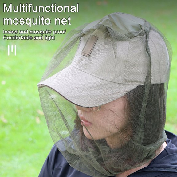 Dujiujun Fishing Head Net Breathable Fine Mesh Flying Animal Protection Men Women Outdoor Activity Hiking Camping Climbing Face Netting Head Cover