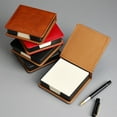 thumbnail image 1 of Dujiujun Note Box 180 Sheets Holder with Lid Cover Imitation Leather Sticky Notes Dispenser Grooves Rounded Corners Waterproof Memo Holder, 1 of 8