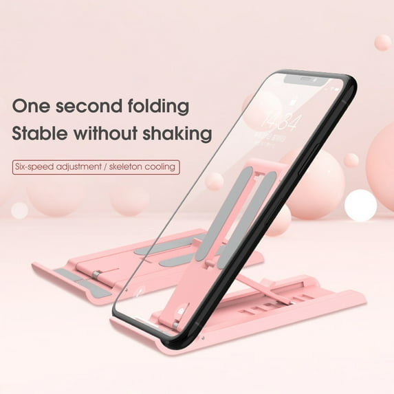 Dujiujun Phone Holder Portable 6 Levels Adjustable Heat Dissipation Durable Desktop Tablet Mobile Phone Stand for Home
