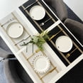 thumbnail image 1 of Dujiujun Table Mat Waterproof Heat-resistant PVC Stripped Pattern Bowl Mat for Restaurant, 1 of 8