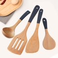 thumbnail image 1 of Dujiujun Wooden Spatula Soup Spoon with Ergonomic Handle Non-Slip Heat-Resistant Stir-Fry Pan Spatula Rice Spoon, 1 of 7