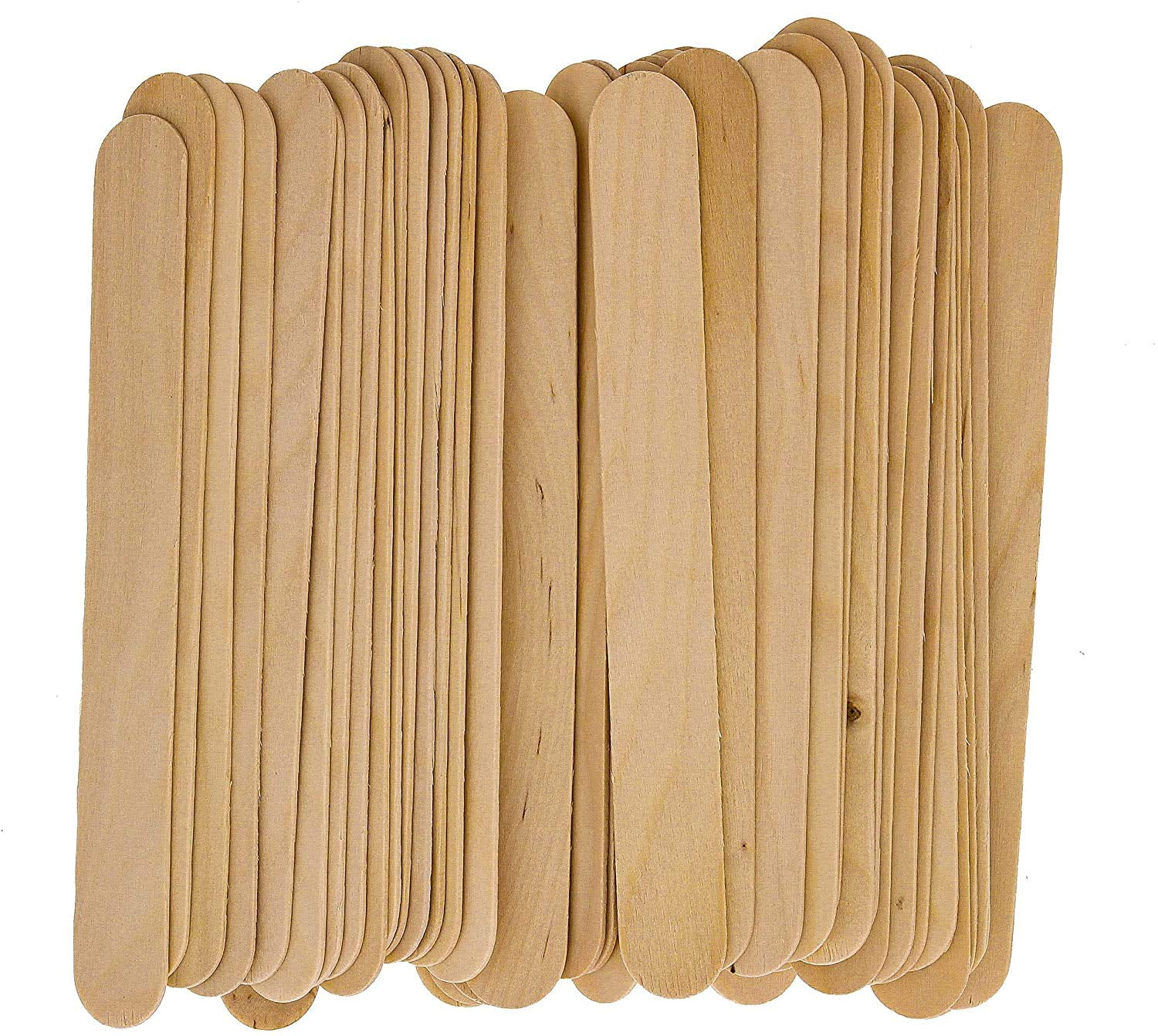 Large Salon Wax Spatulas Waxing Hair Removal Wood Sticks Applicators - 100 Pcs